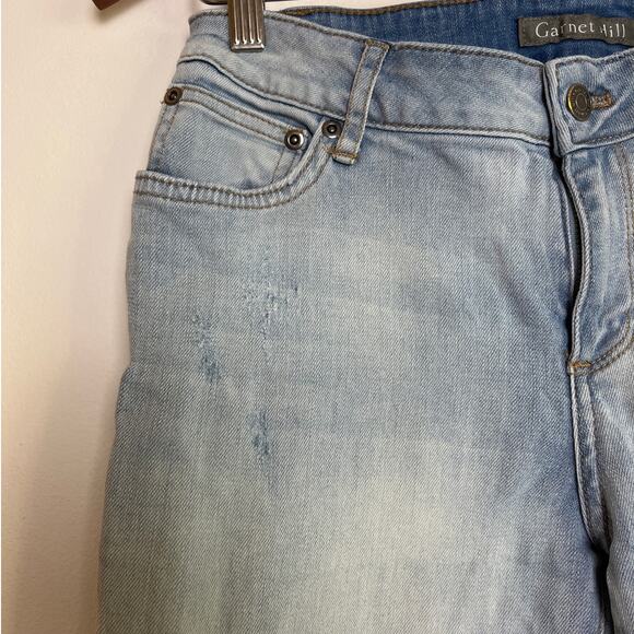 Garnet Hill Light Wash Mid Rise Skinny Jeans Size 26 Organic Cotton Stretch - Picture 3 of 11